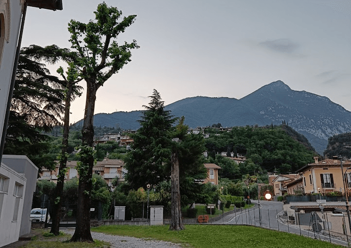 City with montains